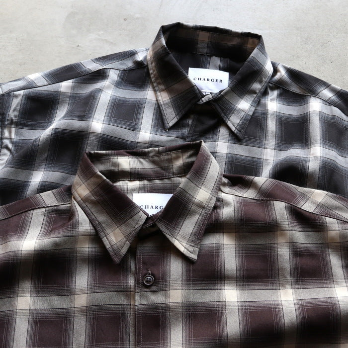 CHARGER トップス チャージャー オリジナル チェック スピンドル シャツ Check Spindle Shirt ブラック/ブラウン Black/Brown 2色展開 2026春夏新作