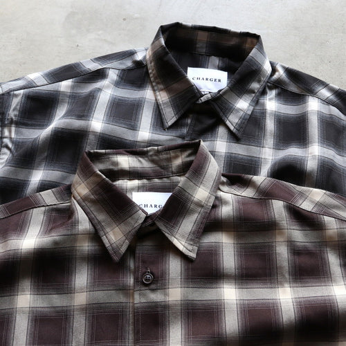 CHARGER トップス チャージャー オリジナル チェック スピンドル シャツ Check Spindle Shirt ブラック/ブラウン Black/Brown 2色展開 2026春夏新作