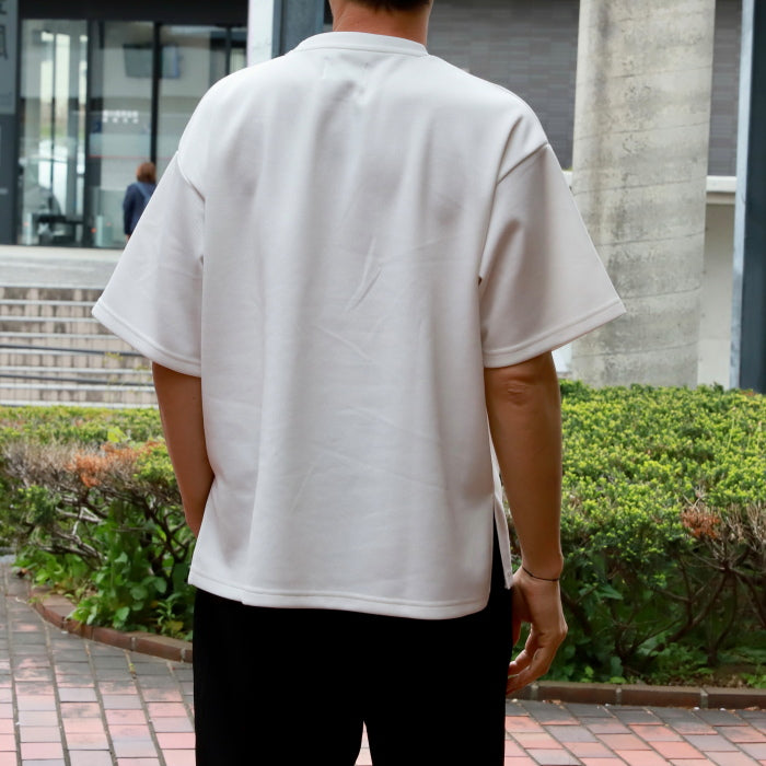 【着痩せシリーズ】CHARGER トップス ユニセックス 無地 チャージャー オリジナル サイド スリット Tシャツ ホワイト/グレージュ 2色展開