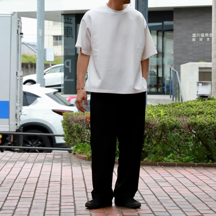 【着痩せシリーズ】CHARGER トップス ユニセックス 無地 チャージャー オリジナル サイド スリット Tシャツ ホワイト/グレージュ 2色展開