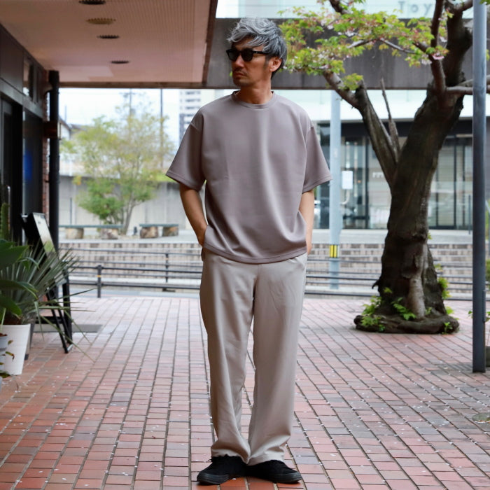 【着痩せシリーズ】CHARGER トップス ユニセックス 無地 チャージャー オリジナル サイド スリット Tシャツ ホワイト/グレージュ 2色展開