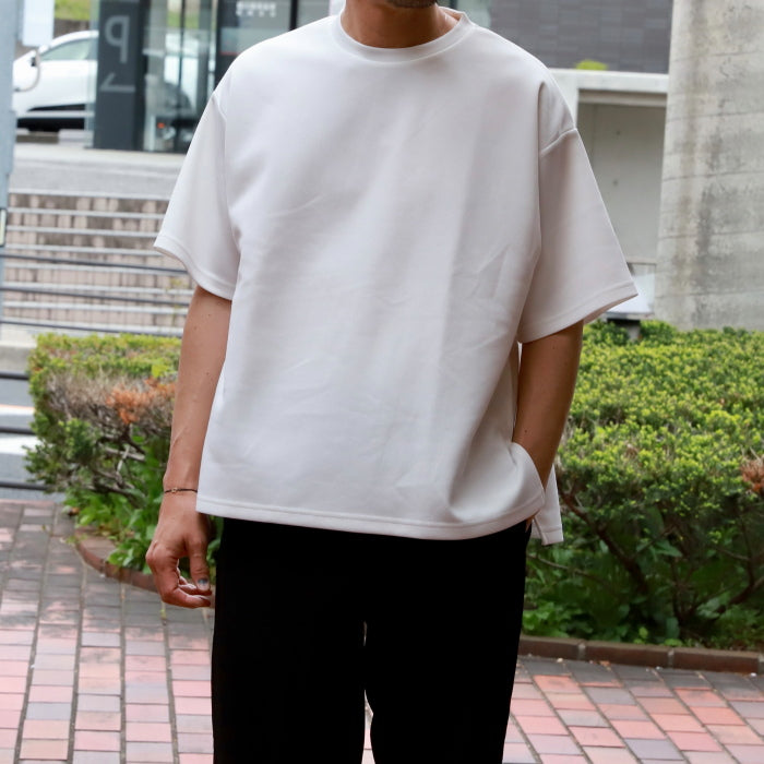 【着痩せシリーズ】CHARGER トップス ユニセックス 無地 チャージャー オリジナル サイド スリット Tシャツ ホワイト/グレージュ 2色展開
