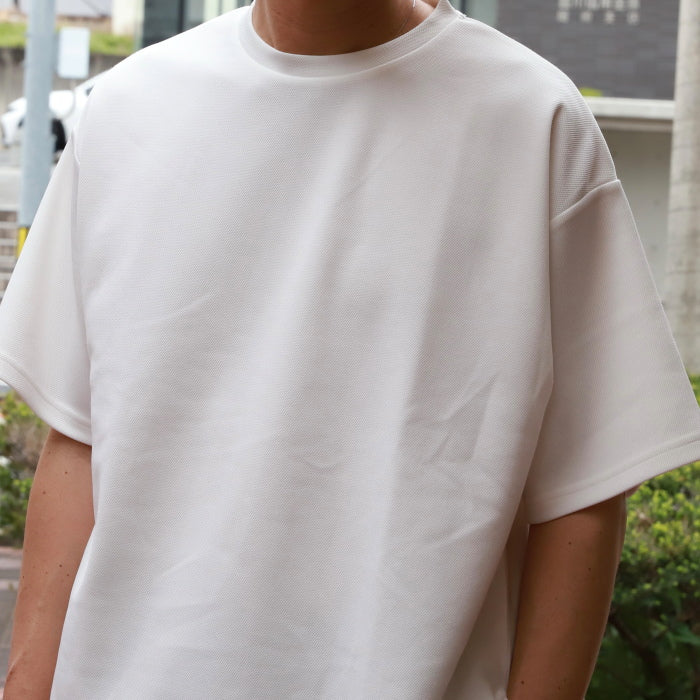【着痩せシリーズ】CHARGER トップス ユニセックス 無地 チャージャー オリジナル サイド スリット Tシャツ ホワイト/グレージュ 2色展開