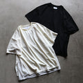 【着痩せシリーズ】CHARGER トップス ユニセックス チャージャー メッシュ レイヤード Tシャツ ホワイト/ブラック White/Black 2色展開