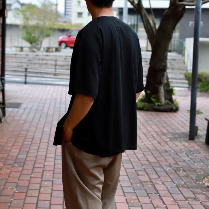 【着痩せシリーズ】CHARGER トップス ユニセックス チャージャー メッシュ レイヤード Tシャツ ホワイト/ブラック White/Black 2色展開