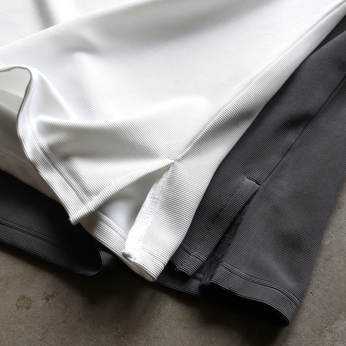 【着痩せシリーズ】CHARGER トップス ユニセックス 無地 チャージャー パネル 切り替え Tシャツ ホワイト/グレー White/Gray 2色展開