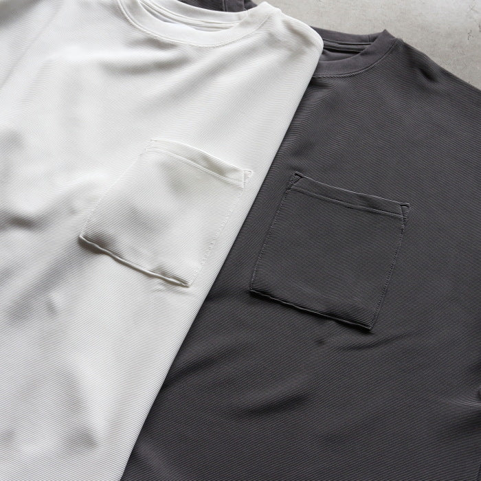 【着痩せシリーズ】CHARGER トップス ユニセックス 無地 チャージャー パネル 切り替え Tシャツ ホワイト/グレー White/Gray 2色展開