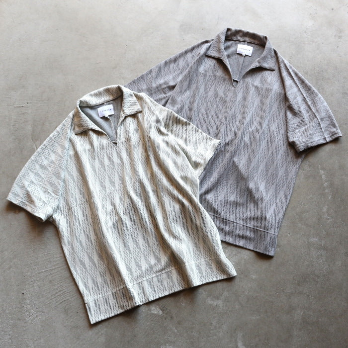 CHARGER トップス ユニセックス チャージャー オリジナル 総柄 スキッパー ポロ Skipper Polo アイボリー/グレー Ivory/Gray 2色展開 2026春夏新作