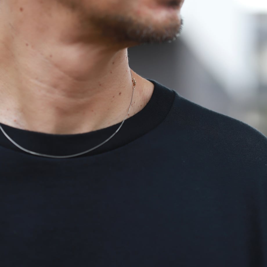 【予約受付 10月中旬-下旬 お届け予定】GOODAYS別注 NEEDIS シークレット スキン ネックレス プラチナ K18YG