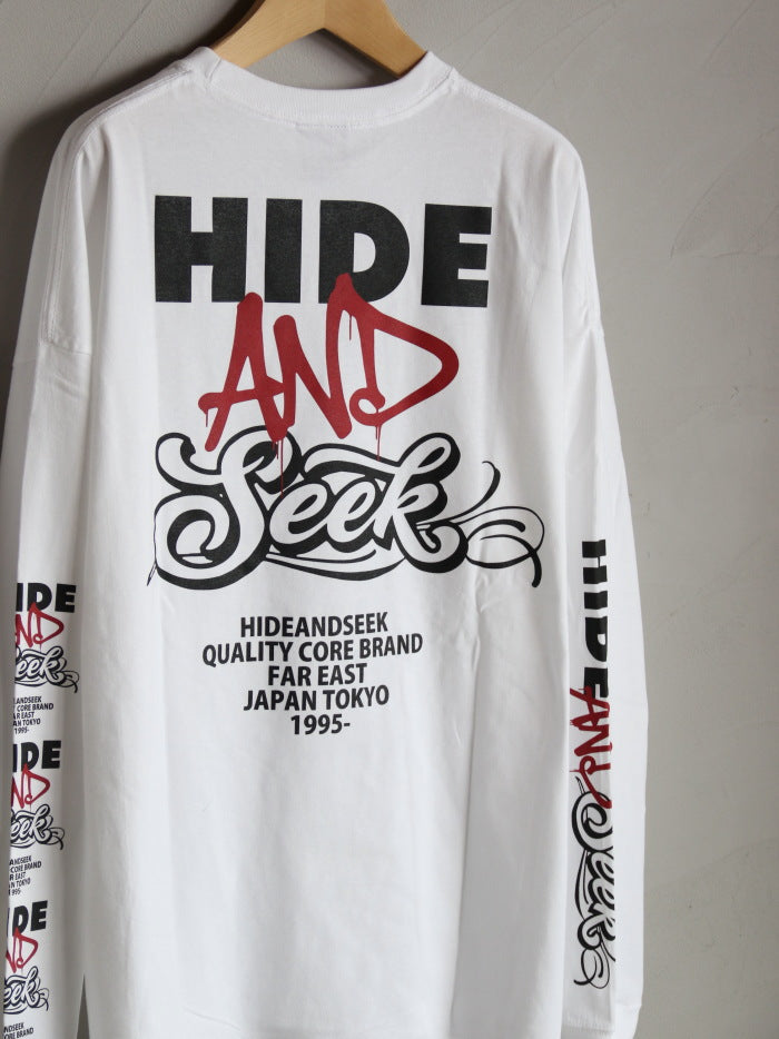 HIDEANDSEEK / AND ロゴ 長袖 Tシャツ(26AW) / HT-080626