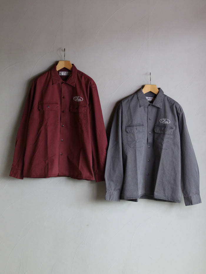 HIDEANDSEEK / Work L/S Shirt ロゴ 長袖 シャツ(26AW) / HS-080426