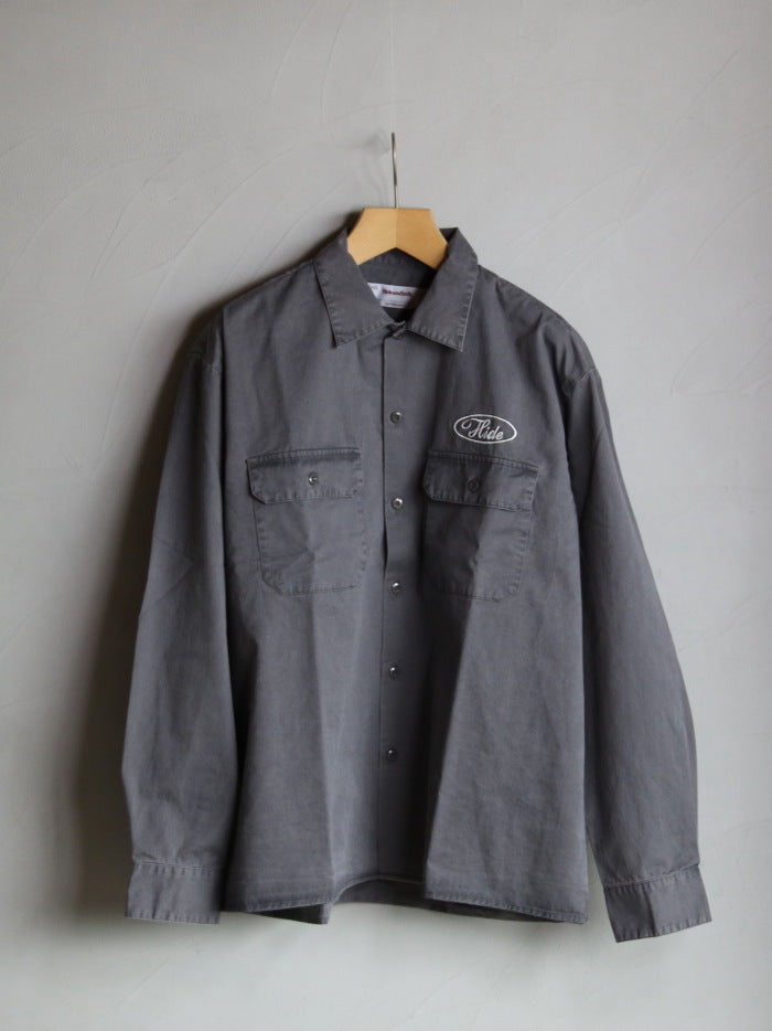 HIDEANDSEEK / Work L/S Shirt ロゴ 長袖 シャツ(26AW) / HS-080426