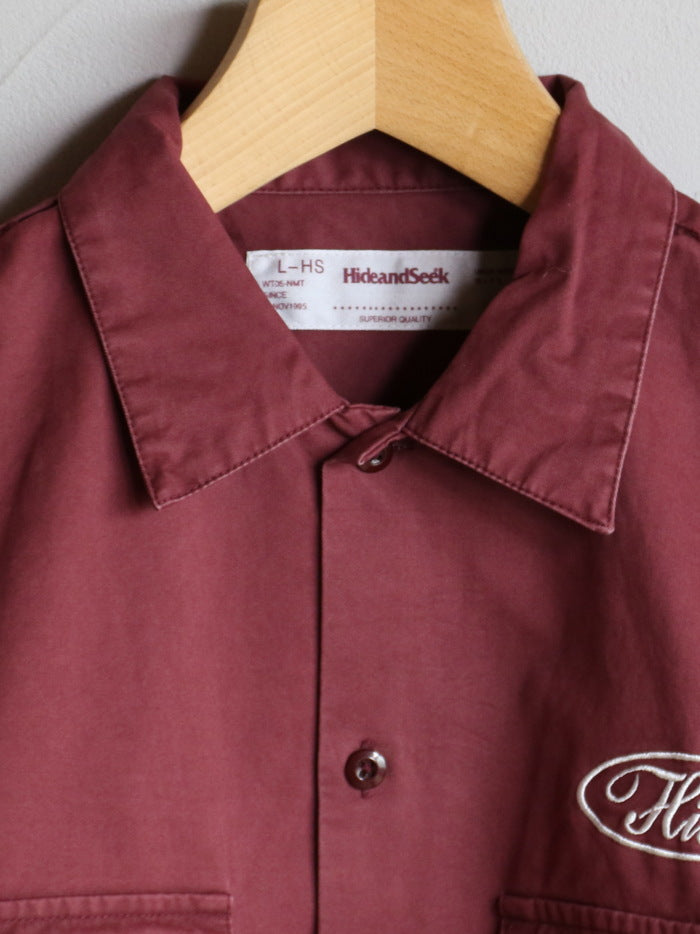 HIDEANDSEEK / Work L/S Shirt ロゴ 長袖 シャツ(26AW) / HS-080426