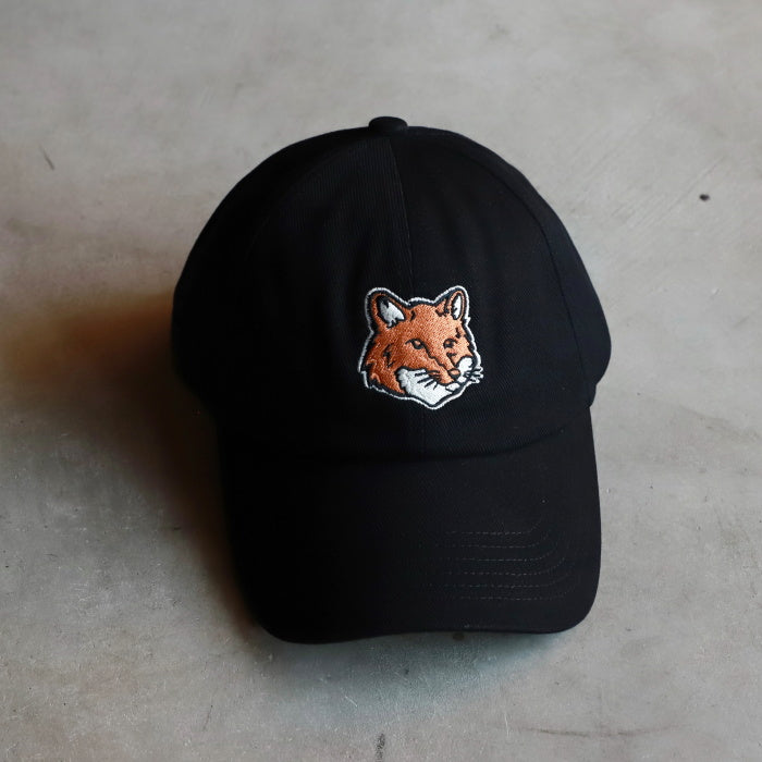 メゾンキツネ キャップ MAISON KITSUNE フォックスヘッド キャップ Fox Head C ap ブラック Anthracite 2026秋冬新作【mpuah00ww0096】