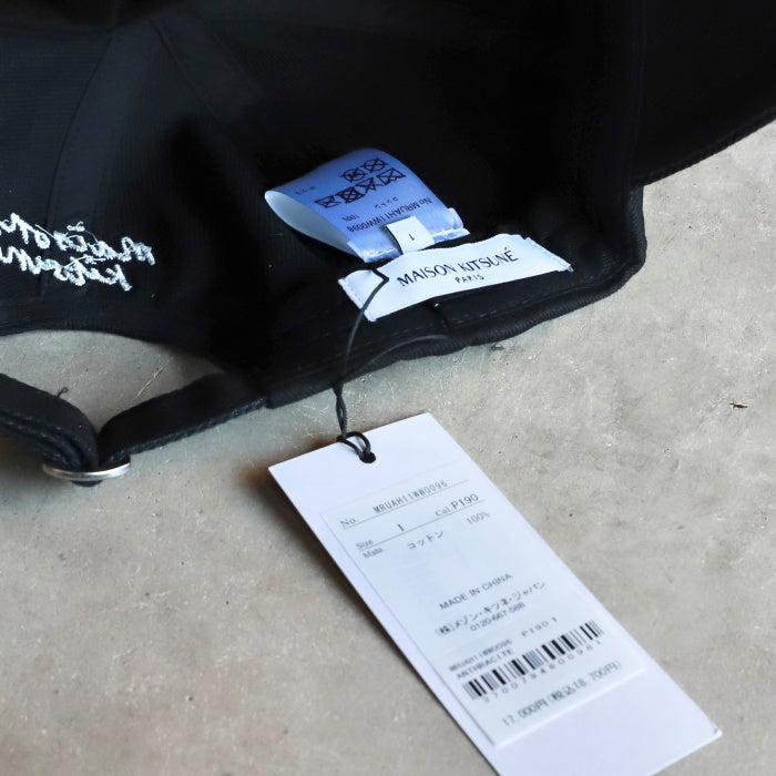 メゾンキツネ キャップ MAISON KITSUNE フォックスヘッド キャップ Fox Head C ap ブラック Anthracite 2026秋冬新作【mpuah00ww0096】