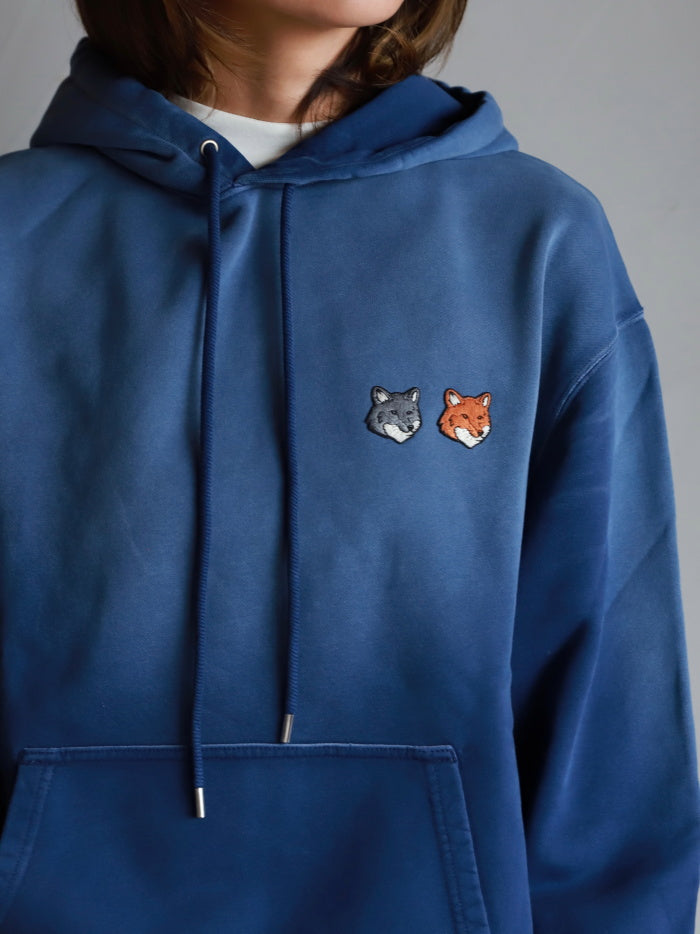 MAISON KITSUNE / ダブル フォックスヘッド フェード コンフォート フーディー /