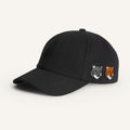 メゾンキツネ キャップ MAISON KITSUNE ダブル フォックスヘッド キャップ Dou ble Fox Head Cap ブラック Anthracite 2026秋冬新作【mruah11ww0096】