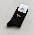 メゾンキツネ 靴下 ソックス ユニセックス MAISON KITSUNE ベイビー フォックス ソックス Baby Fox Socks ブラック Black 2026秋冬新作【mruas03kt1124】