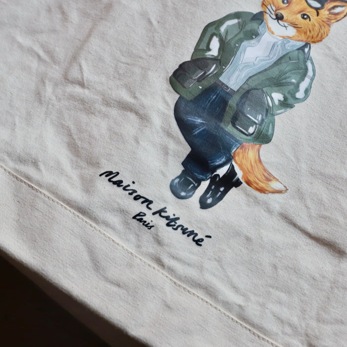 メゾンキツネ バッグ トート MAISON KITSUNE ウィークエンド フォックス トートバッグ WEEKEND FOX TOTE エクリュ 2026秋冬新作【mrubt04ww9042】