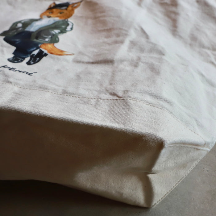 メゾンキツネ バッグ トート MAISON KITSUNE ウィークエンド フォックス トートバッグ WEEKEND FOX TOTE エクリュ 2026秋冬新作【mrubt04ww9042】
