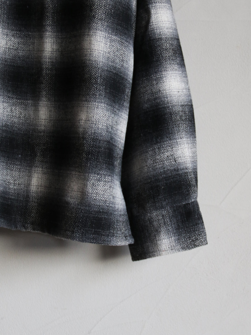 Hide and Seek / Wool Ombre Check L/S Shirt (26AW) / HS-100626