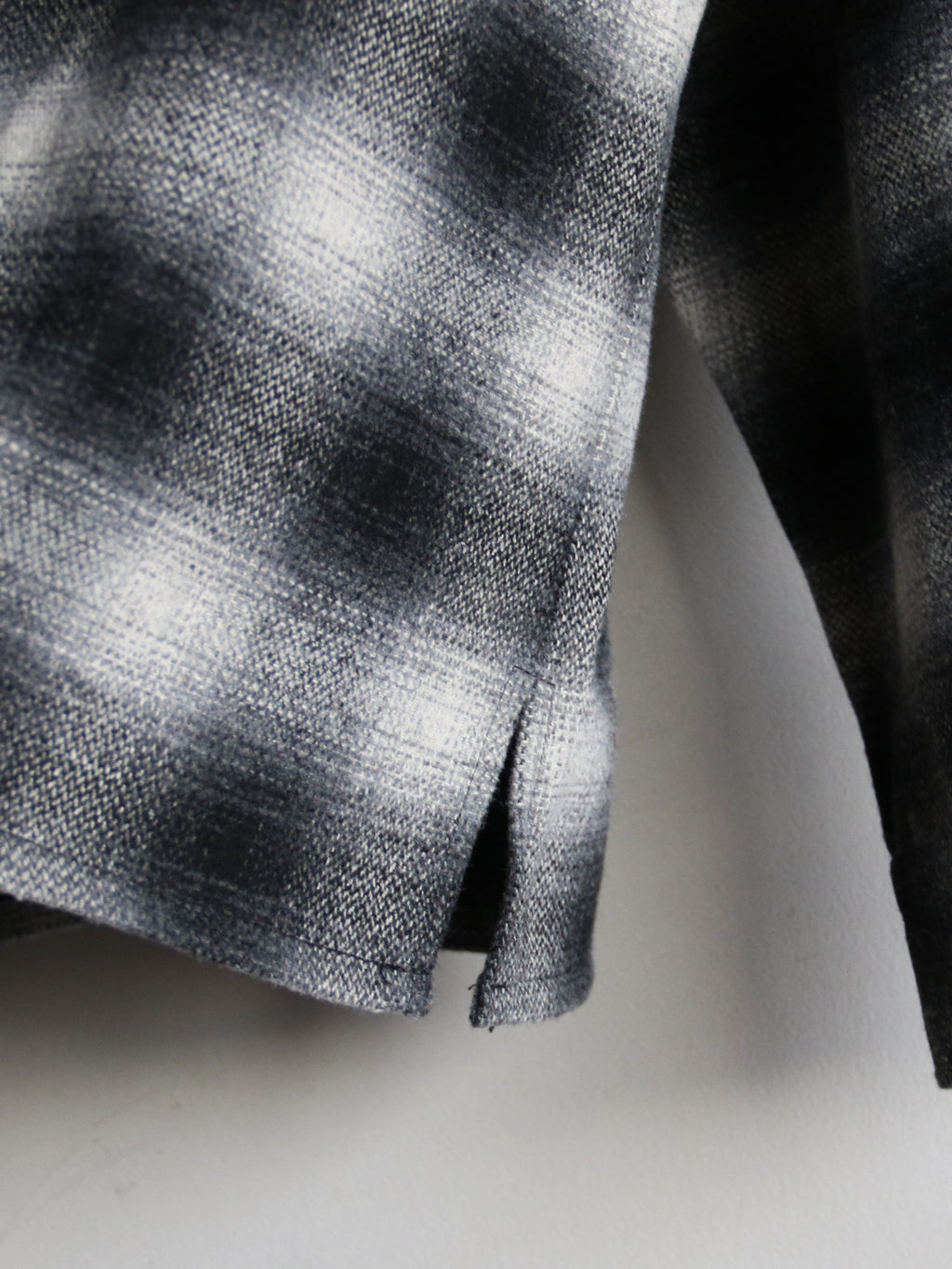 Hide and Seek / Wool Ombre Check L/S Shirt (26AW) / HS-100626