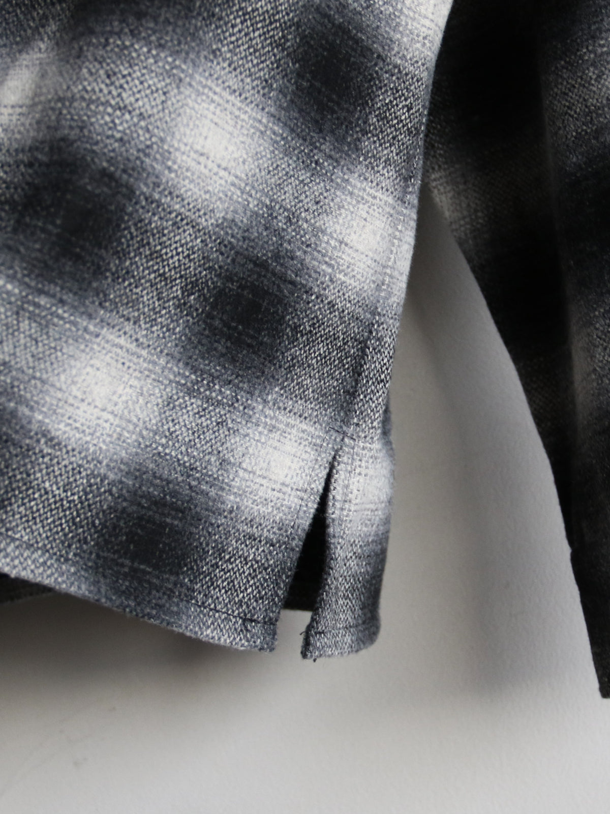 Hide and Seek / Wool Ombre Check L/S Shirt (26AW) / HS-100626