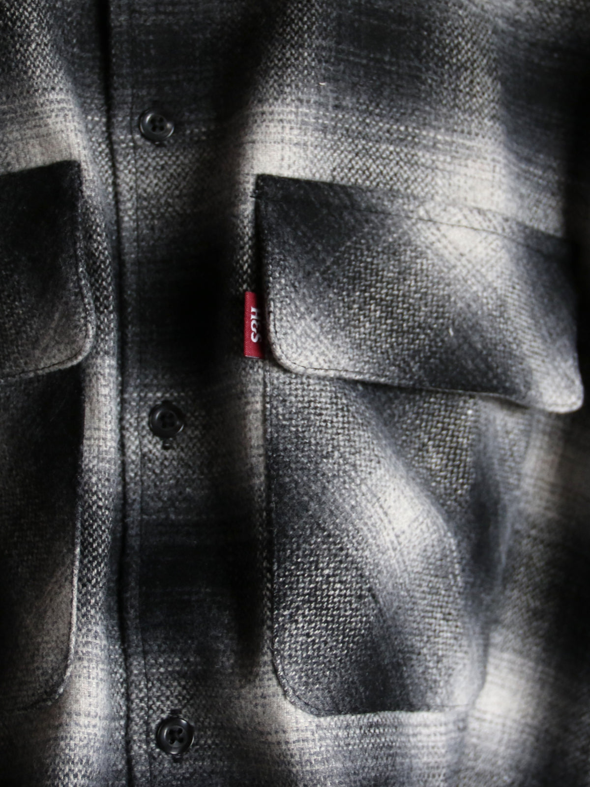 Hide and Seek / Wool Ombre Check L/S Shirt (26AW) / HS-100626
