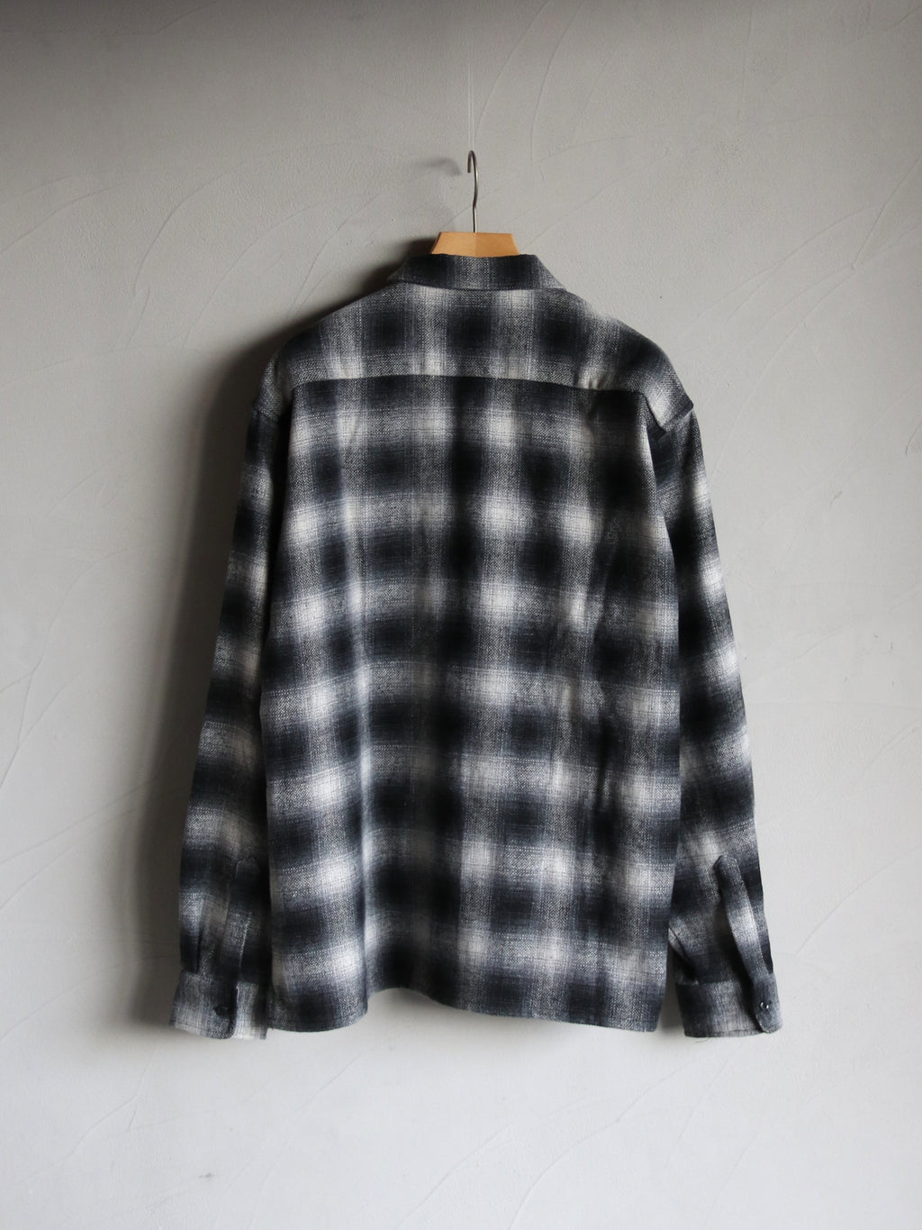 Hide and Seek / Wool Ombre Check L/S Shirt (26AW) / HS-100626