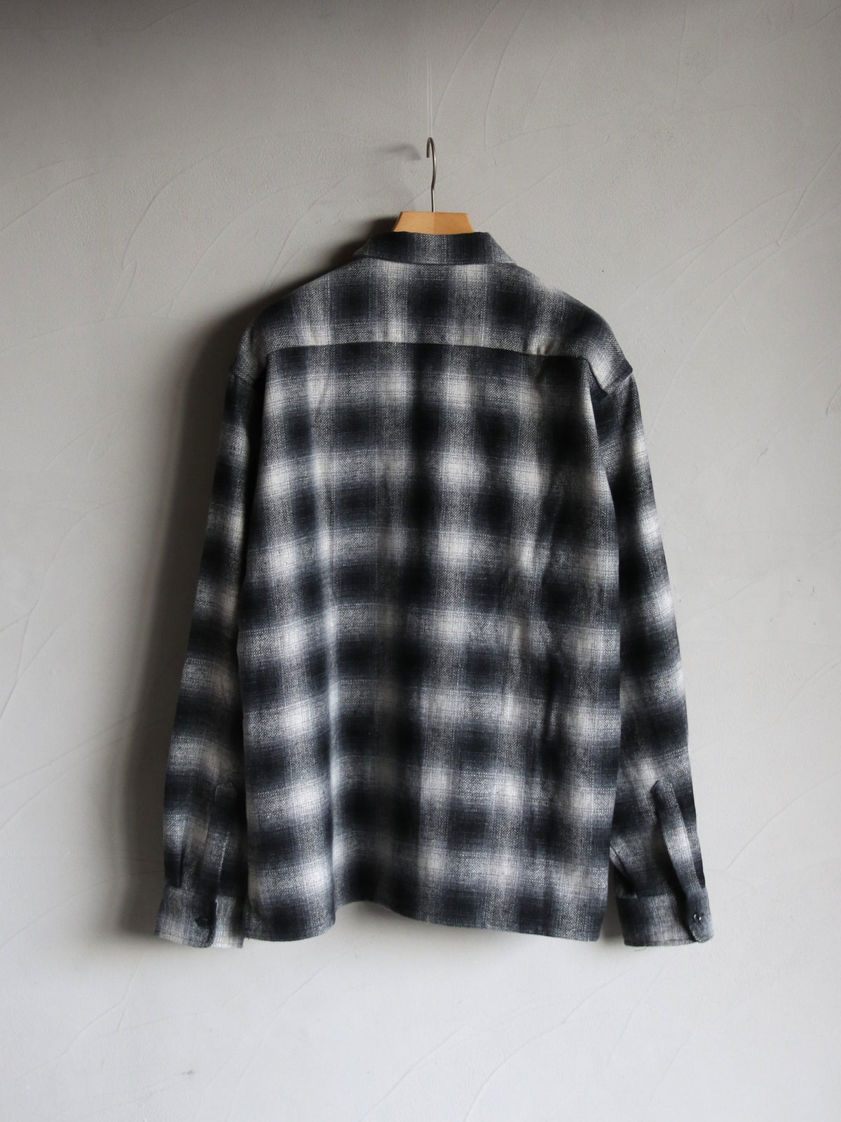 Hide and Seek / Wool Ombre Check L/S Shirt (26AW) / HS-100626