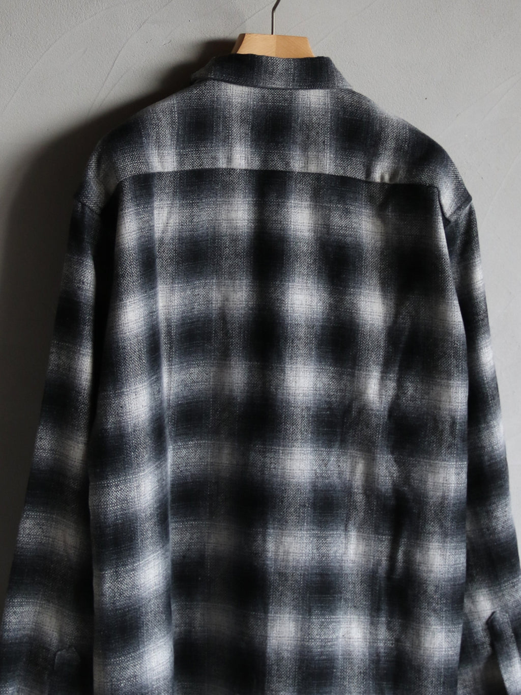 Hide and Seek / Wool Ombre Check L/S Shirt (26AW) / HS-100626