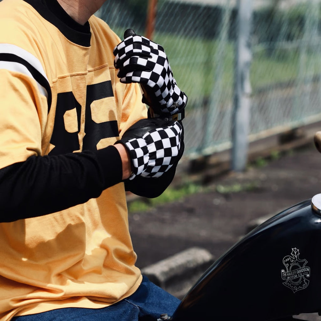 Schoot × STB チェッカーレザーグローブ