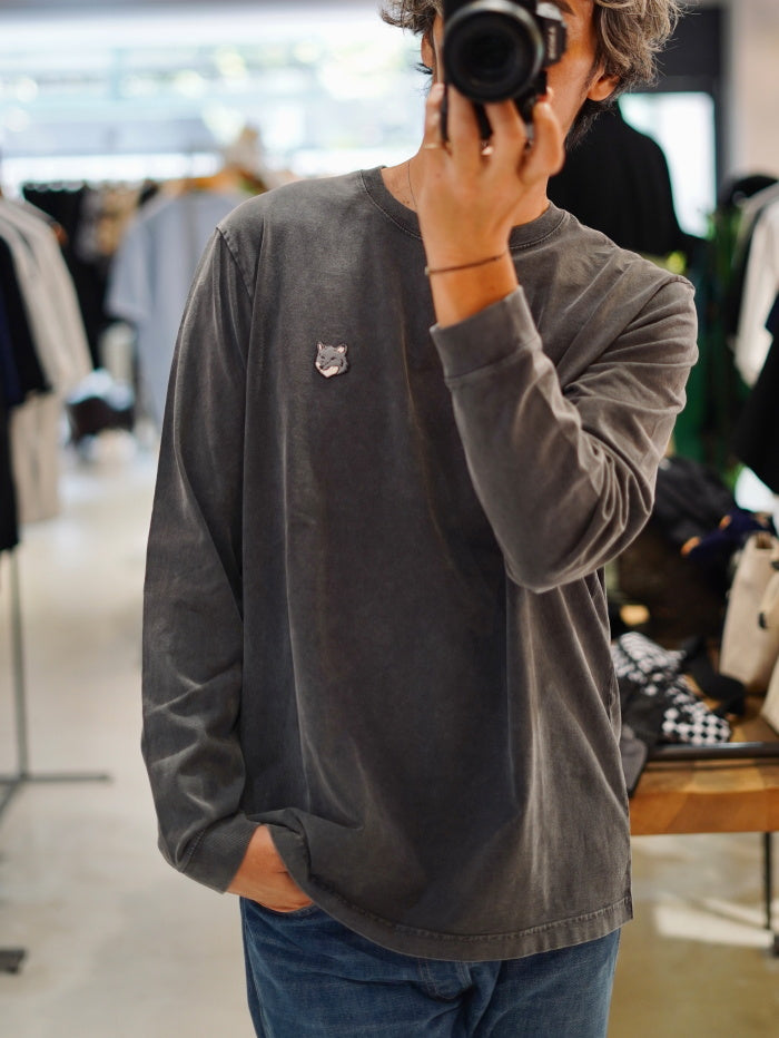 MAISON KITSUNE / フォックスヘッド フェード コンフ ォート 長袖 Tシャツ / pm00119kjbit7