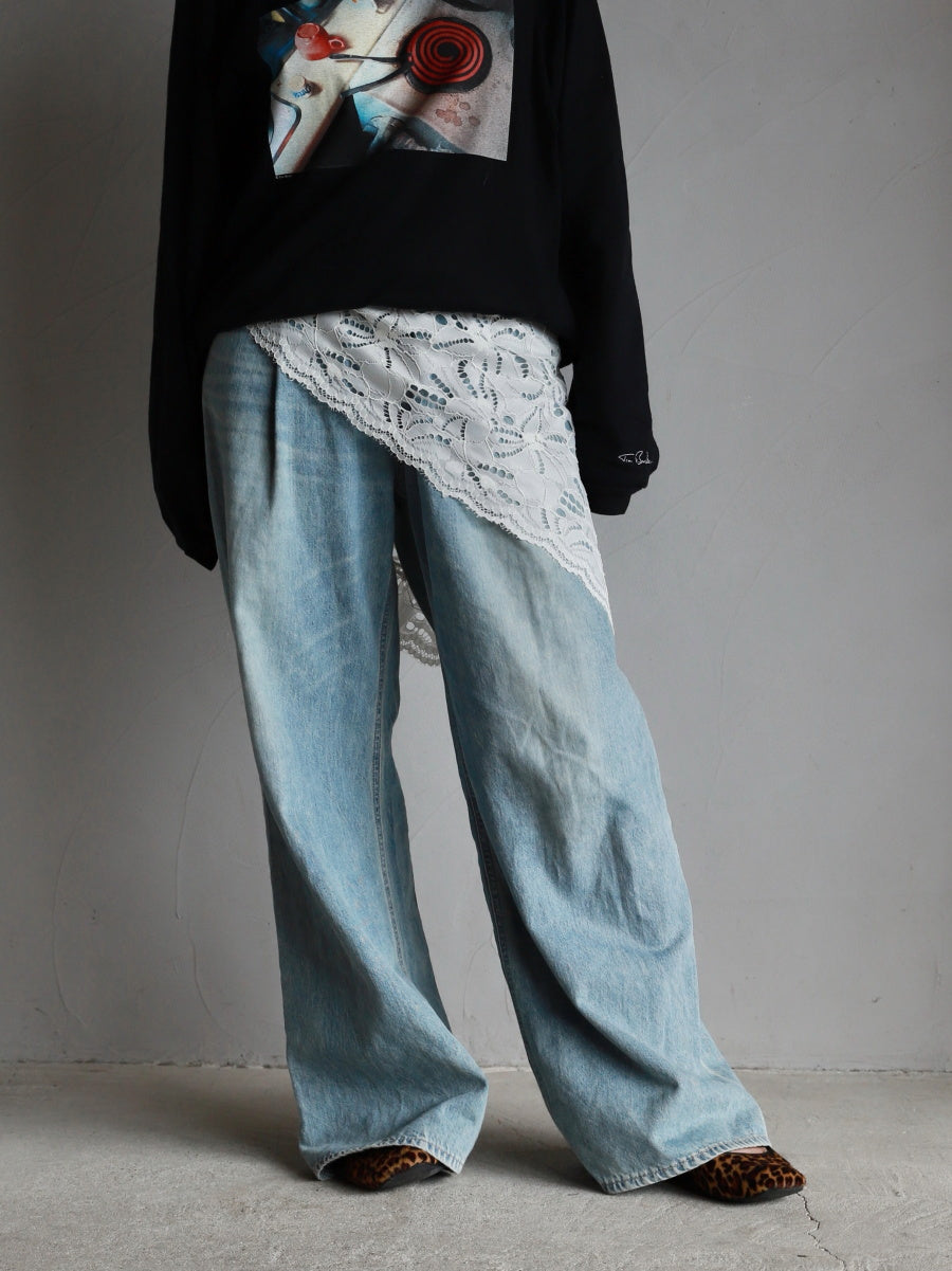 【9月中旬お届け予定】GOODAYS / レース ドット ラップスカート 3WAY /  gdsk01