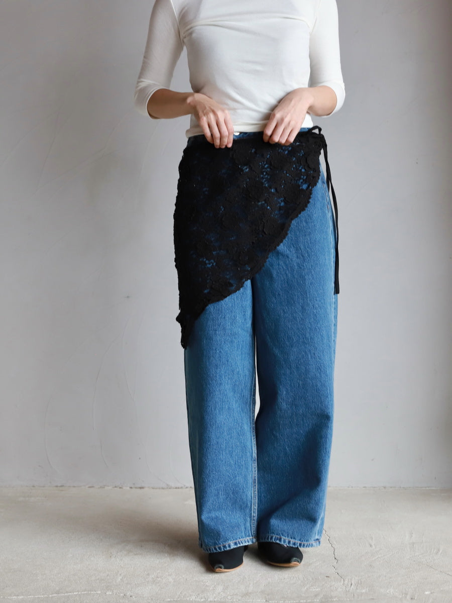 【9月中旬お届け予定】GOODAYS / レース ドット ラップスカート 3WAY /  gdsk01